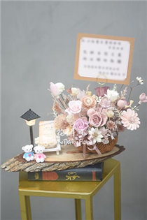 【名片座】永生花名片座 木片名片座 